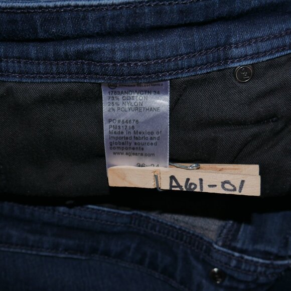 Adriano Goldschmied Men's Size 36x34 Tellis Cloud Soft Slim Fit Jeans Dark Wash - Picture 10 of 13